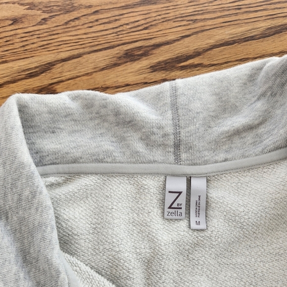 Zella Shooting Star Cardigan Women’s Drape Collar Open Front gray Size M - Picture 2 of 3